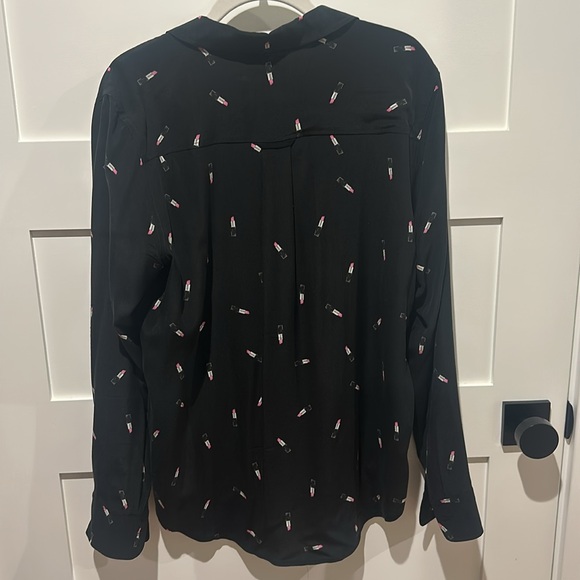 Rails Kate Silk lipstick button down L - Picture 2 of 3